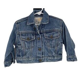 London Fog VTG Trucker 90s Denim Jacket Fall Toddler Layer Button 2T Cotton